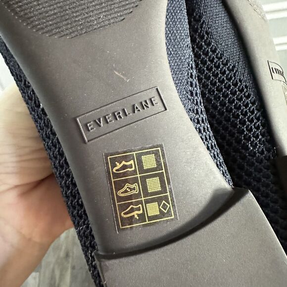 Everlane Womens The 40 Hour Flat ReKnit Size 6.5 Navy Blue Pointed Toe Slip On - Picture 6 of 9